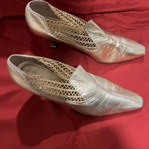 Slightly worn Gold Mesh Shoes